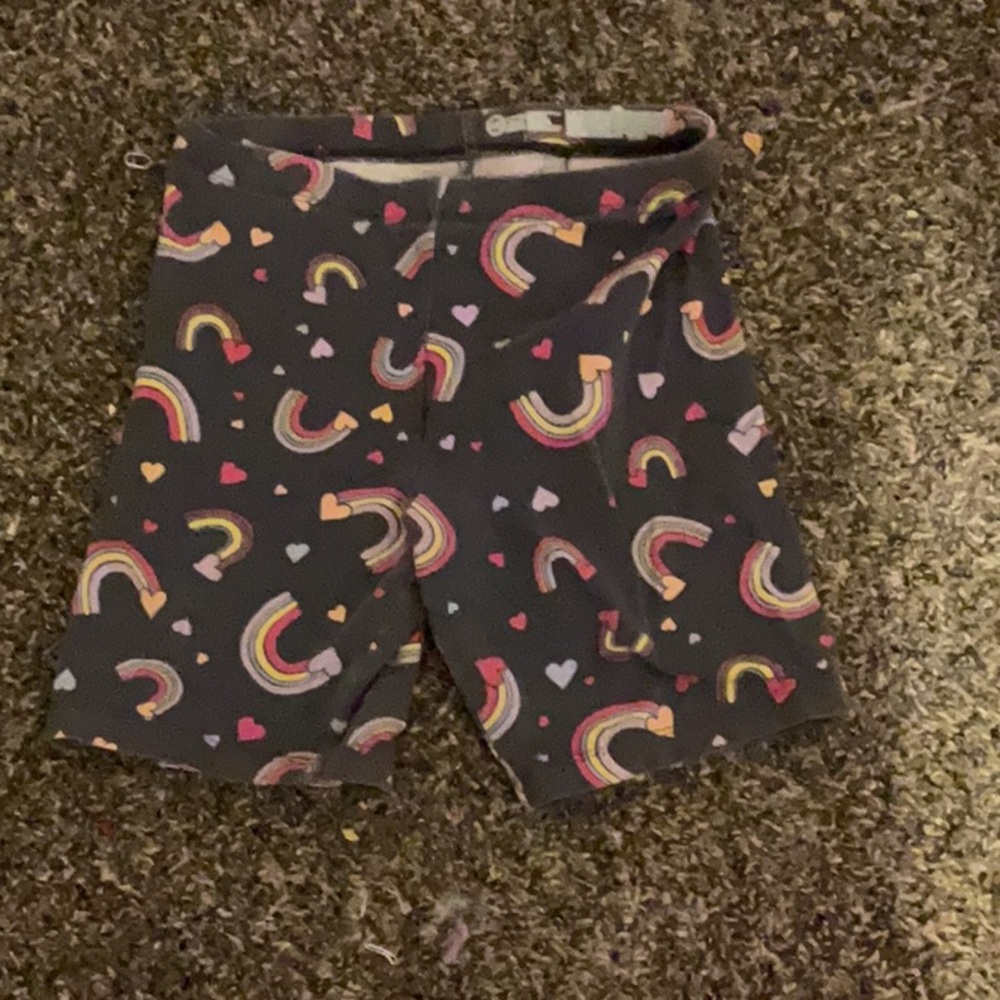 Colorful Rainbow Patterned Shorts 10/12 girls